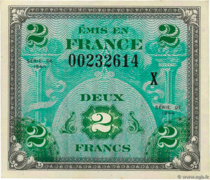 2 francs Drapeau type 1944