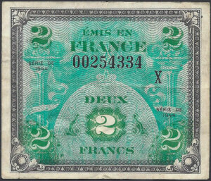 2 francs Drapeau type 1944