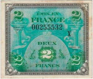 2 francs Drapeau type 1944