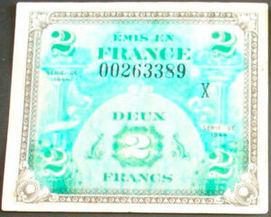 2 francs Drapeau type 1944