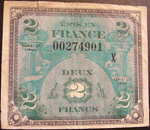 2 francs Drapeau type 1944