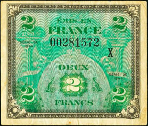 2 francs Drapeau type 1944