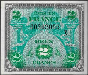 2 francs Drapeau type 1944