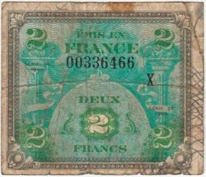 2 francs Drapeau type 1944