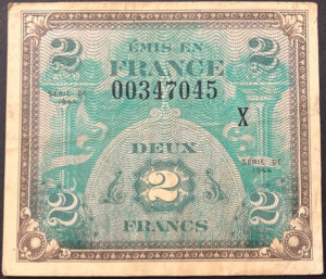 2 francs Drapeau type 1944