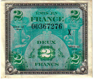 2 francs Drapeau type 1944