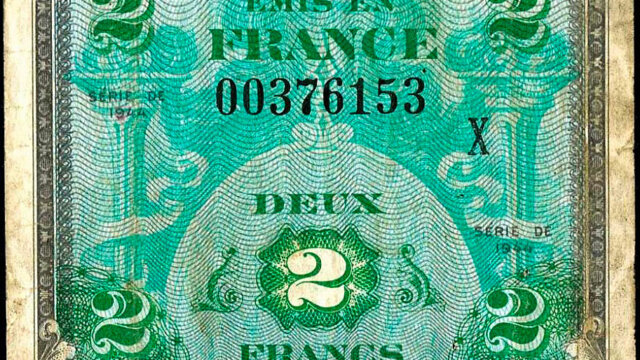 2 francs Drapeau type 1944