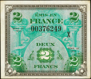 2 francs Drapeau type 1944