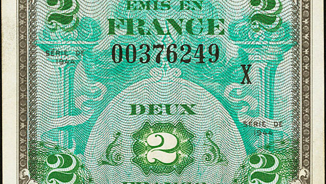 2 francs Drapeau type 1944