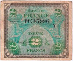 2 francs Drapeau type 1944