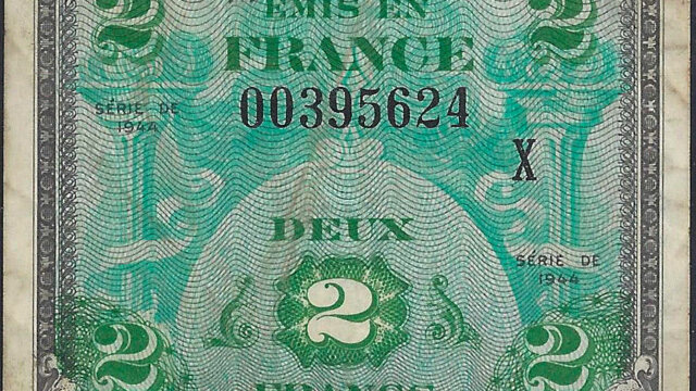 2 francs Drapeau type 1944