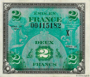 2 francs Drapeau type 1944