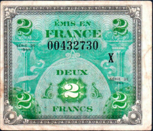 2 francs Drapeau type 1944