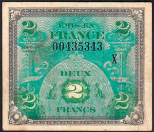 2 francs Drapeau type 1944