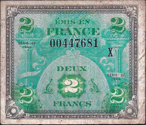 2 francs Drapeau type 1944