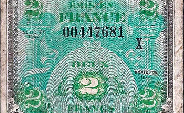 2 francs Drapeau type 1944