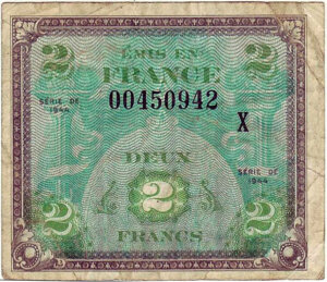 2 francs Drapeau type 1944