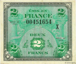 2 francs Drapeau type 1944