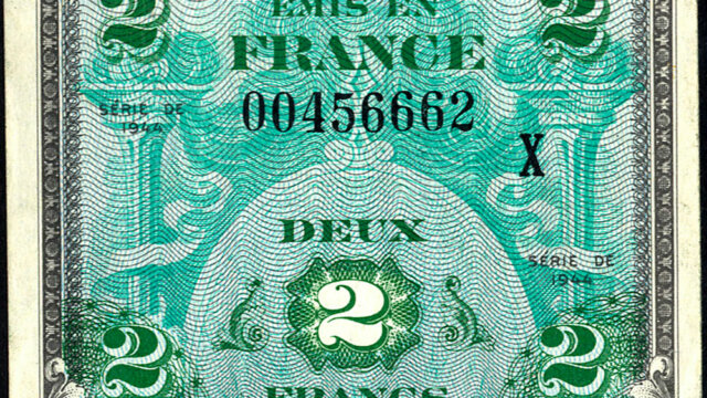 2 francs Drapeau type 1944