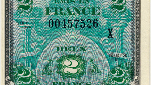 2 francs Drapeau type 1944