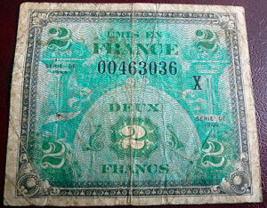 2 francs Drapeau type 1944