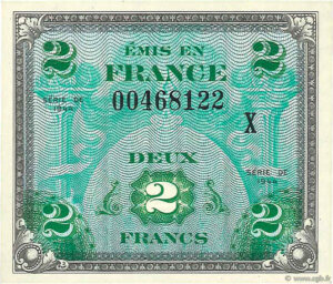 2 francs Drapeau type 1944