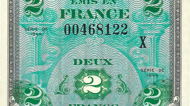 2 francs Drapeau type 1944