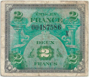 2 francs Drapeau type 1944