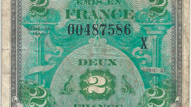 2 francs Drapeau type 1944