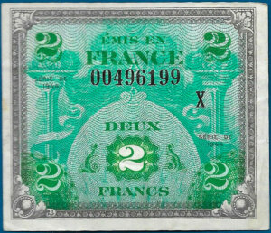 2 francs Drapeau type 1944