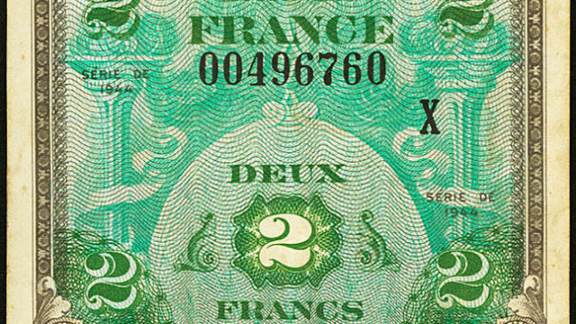 2 francs Drapeau type 1944