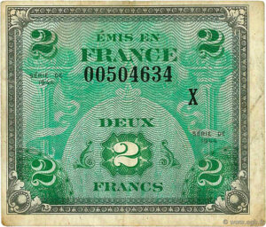 2 francs Drapeau type 1944