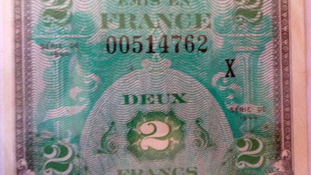 2 francs Drapeau type 1944