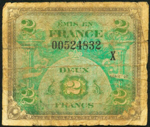 2 francs Drapeau type 1944