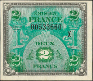 2 francs Drapeau type 1944