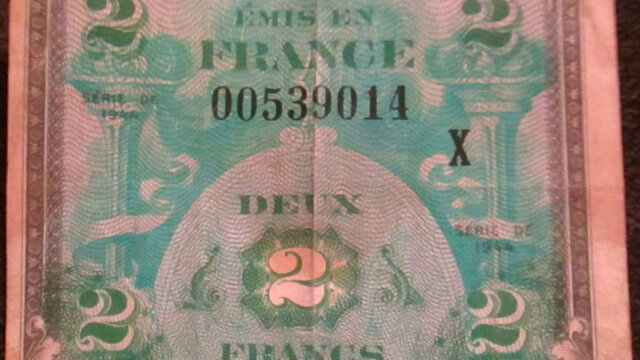 2 francs Drapeau type 1944