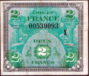 2 francs Drapeau type 1944