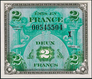 2 francs Drapeau type 1944