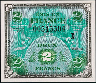 2 francs Drapeau type 1944