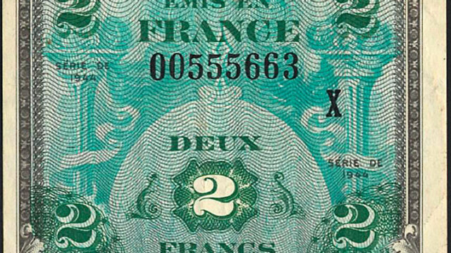 2 francs Drapeau type 1944