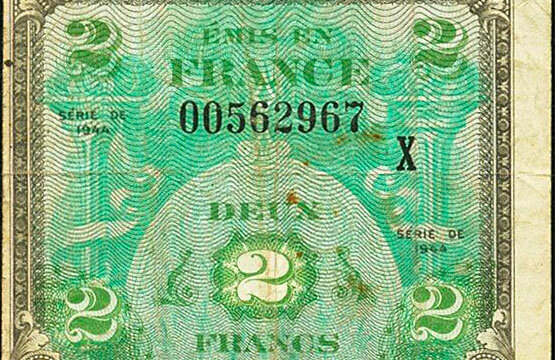 2 francs Drapeau type 1944