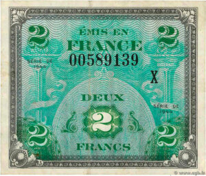 2 francs Drapeau type 1944