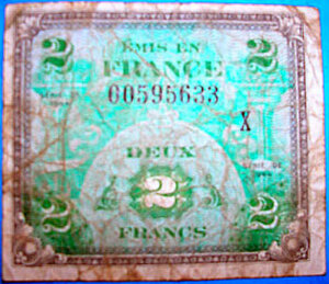 2 francs Drapeau type 1944