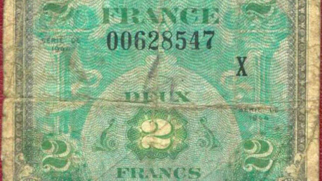 2 francs Drapeau type 1944