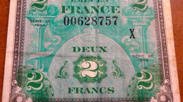 2 francs Drapeau type 1944