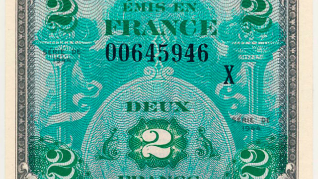 2 francs Drapeau type 1944