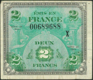 2 francs Drapeau type 1944