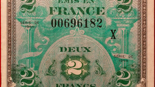 2 francs Drapeau type 1944