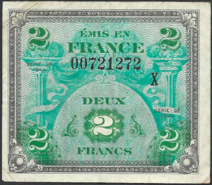 2 francs Drapeau type 1944