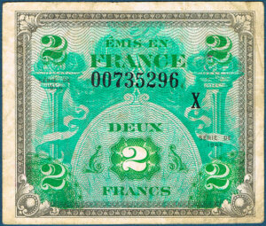 2 francs Drapeau type 1944